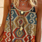 Western Ethnic Geometric Print Vest