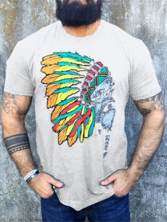 Men's Ethnic Print T-Shirt