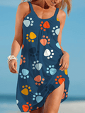 Women's Dog Paw Print Dress