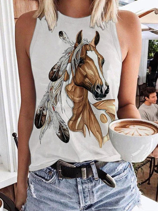 Vintage Western Print Tank Top