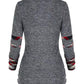 Women's Plaid Stitching Long Sleeve Sweatshirt