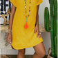 V-Neck Solid Color Shift Dresses