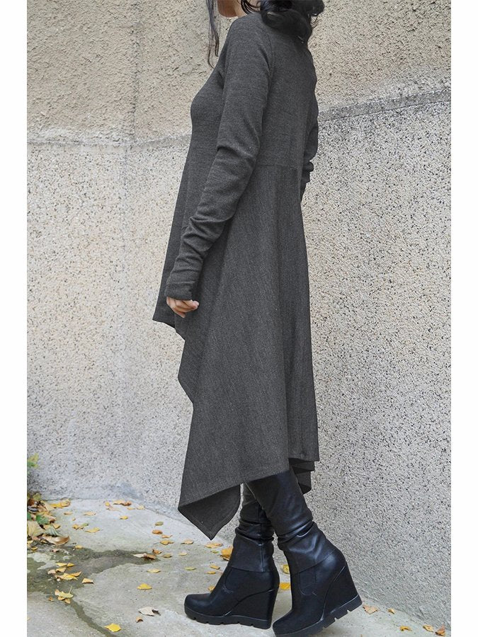 Women's Halloween Witch Asymmetric Hem Dress
