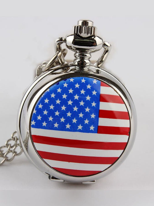 Flag Flip Vintage Watch Necklace