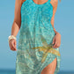 Resort Ocean Print Slip Dress