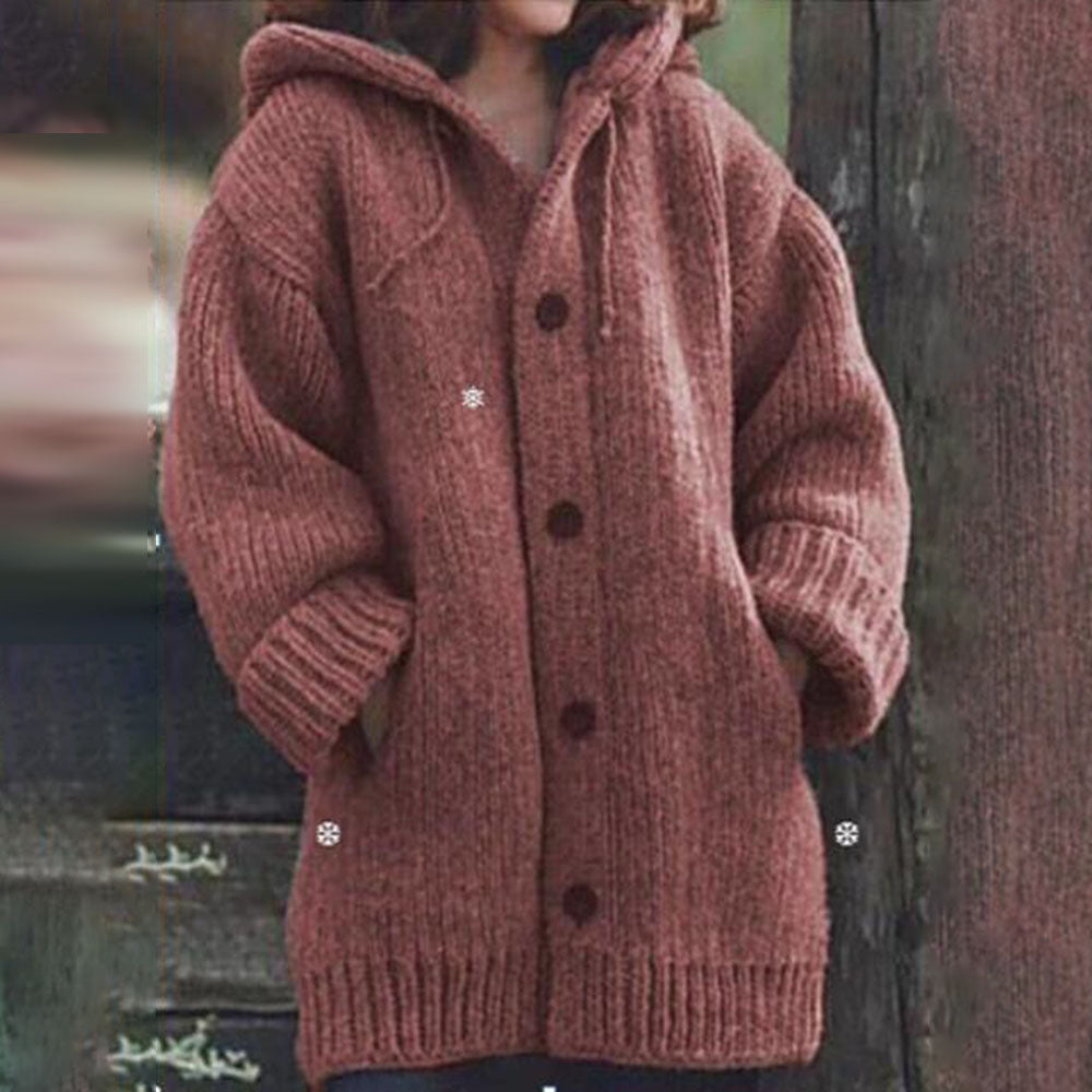 Single-Breasted Patchwork Thin Fall Women's Sweater