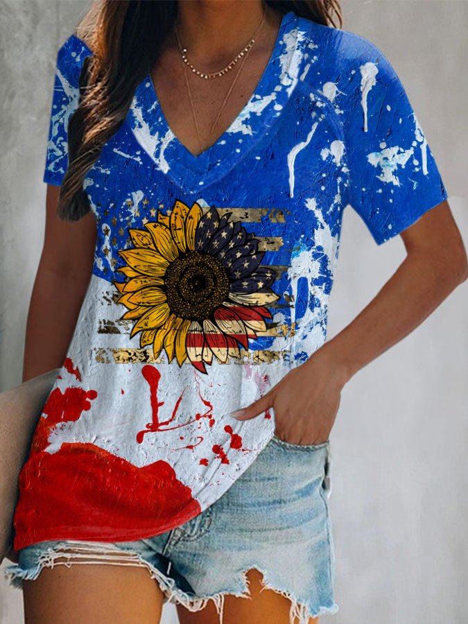 Vintage Print Short Sleeve T-Shirt