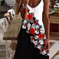 Floral Casual Spaghetti Knit Dress
