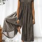 Casual Solid Color Short-Sleeved Jumpsuit