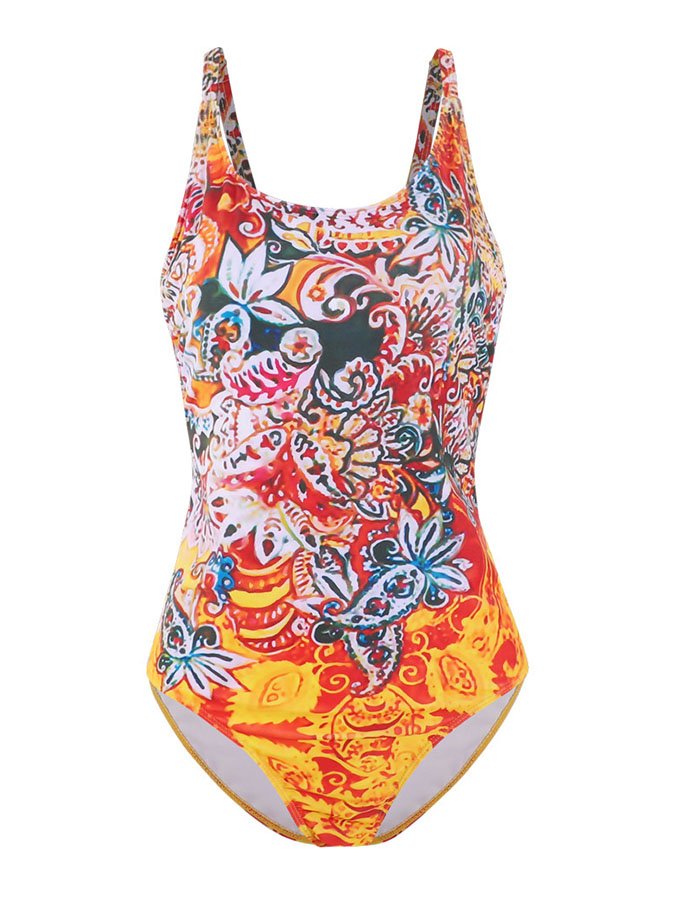 Vintage-Print Swimsuit