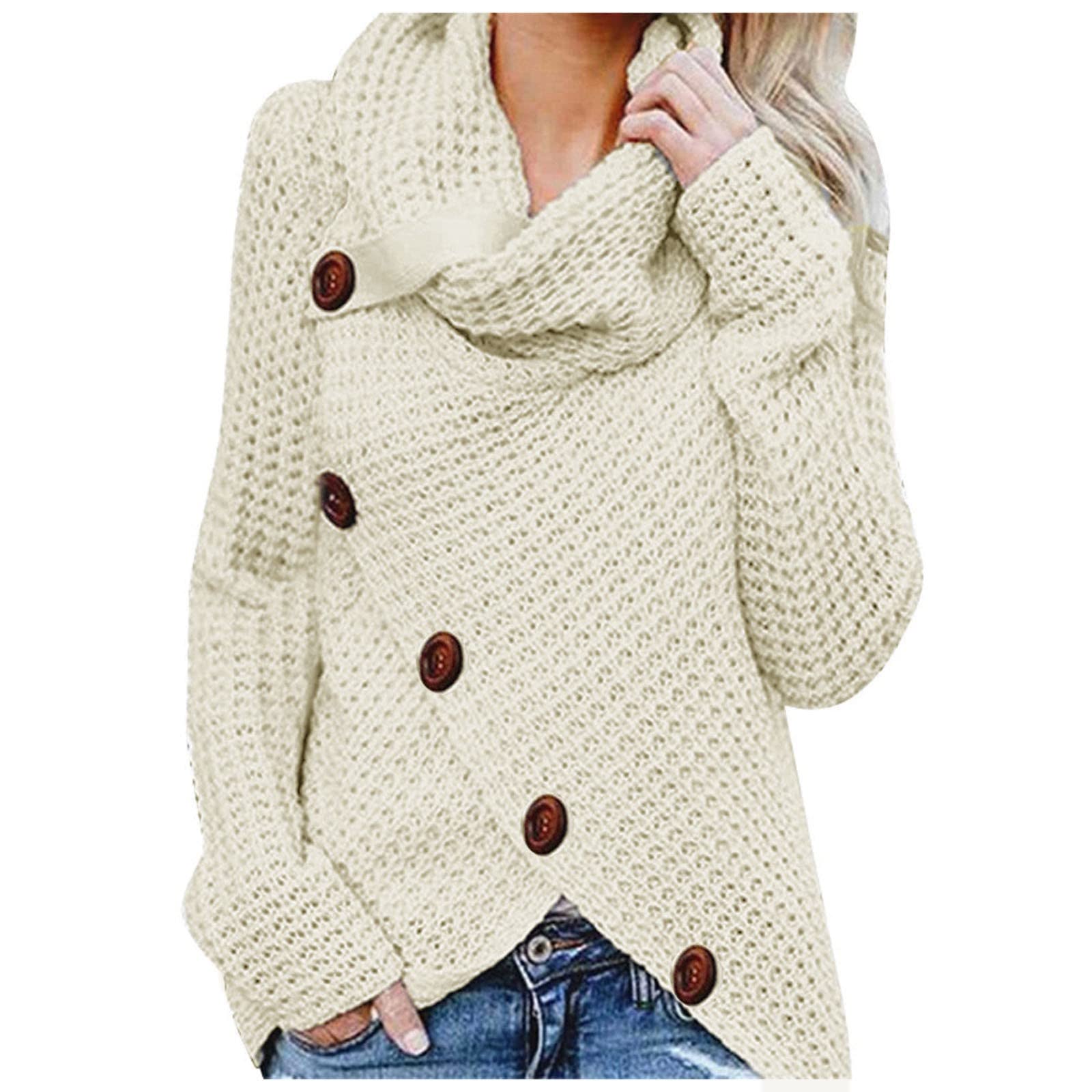 Button Solid Long Sleeve Lightweight Sweaters