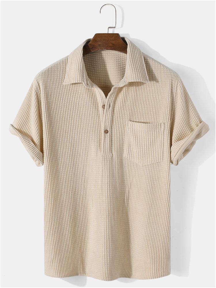 Waffle Polo Shirt & Waffle Shorts