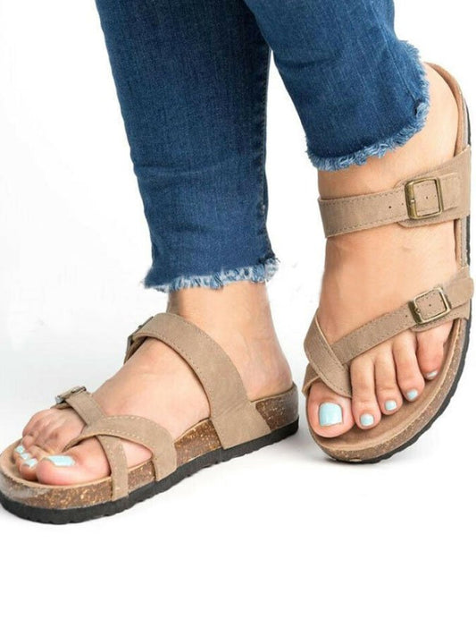 Beach One-Line Open-Toe Sandals Non-Slip Women'S Slippers