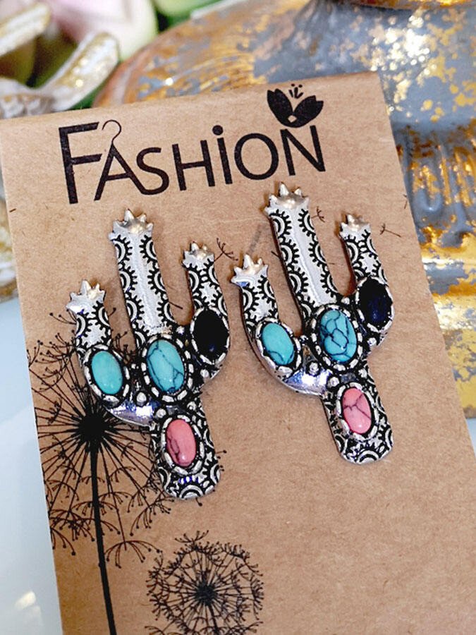 Vintage Cactus Earrings