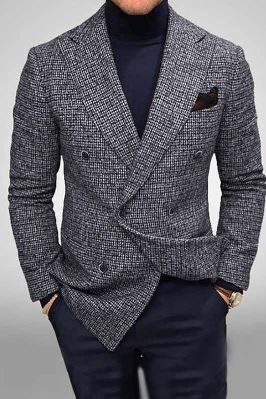 New Plaid Business Casual Jacket Men