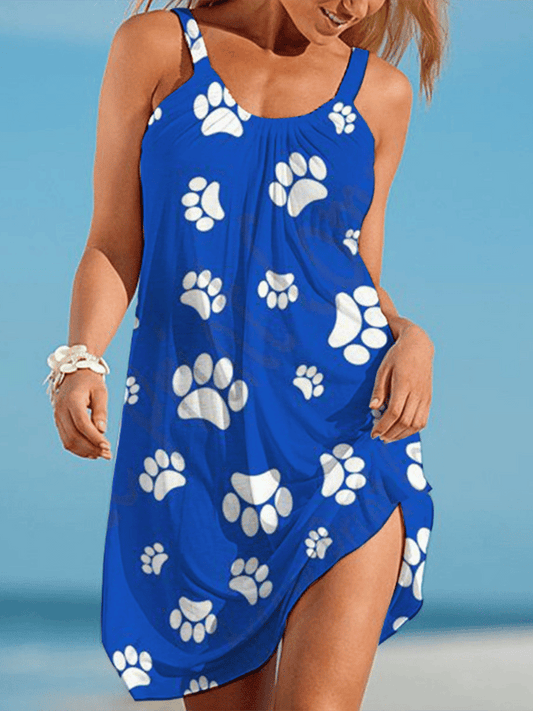 Women's Dog Paw Print Dress