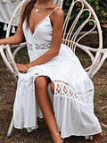 Women's Lace Stitching Sling Dress