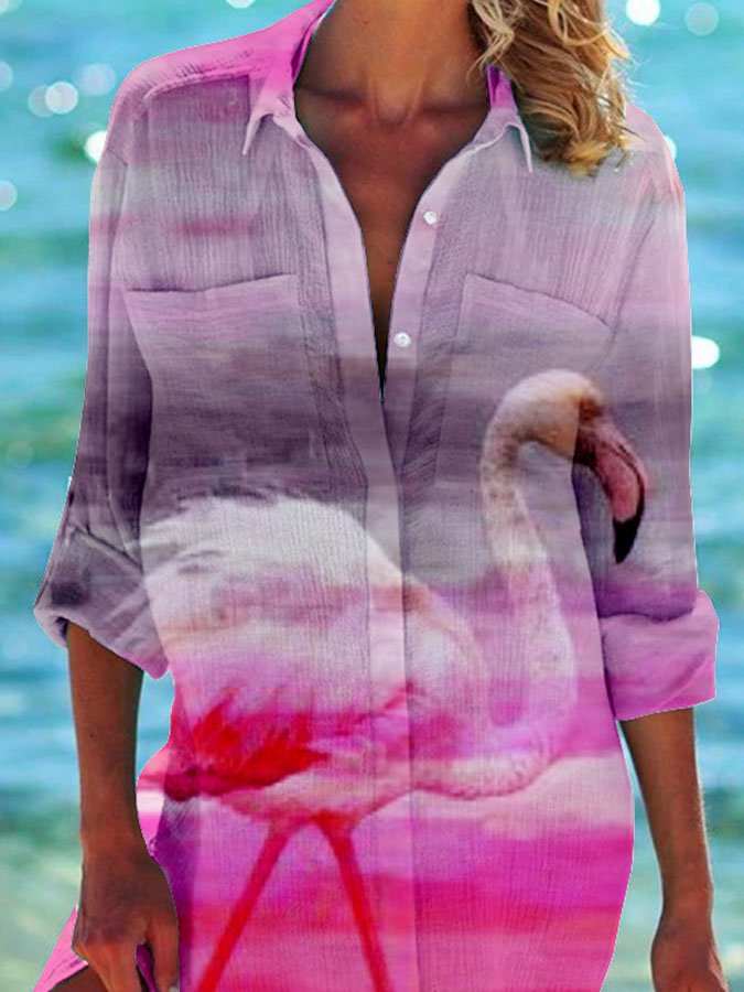 Graffiti Print Resort Shirt