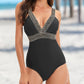 Women's Solid Color Halter One Piece Swimsuit