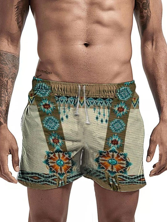 Men's Western Print Shorts