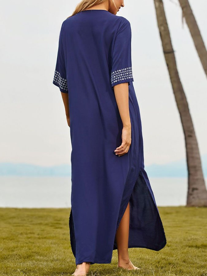 Vintage Lace-Up Resort Dress
