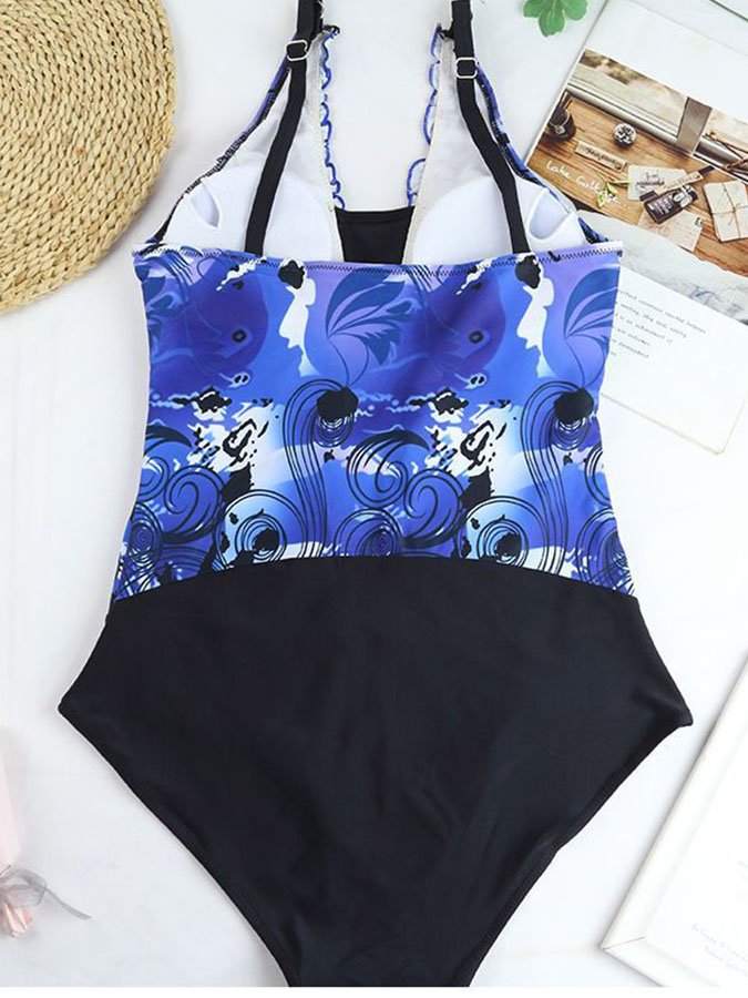 Women's Fungus Print Swimsuit One Piece