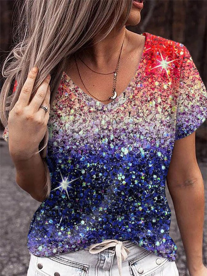 Fashion Print Short Sleeve T-Shirt