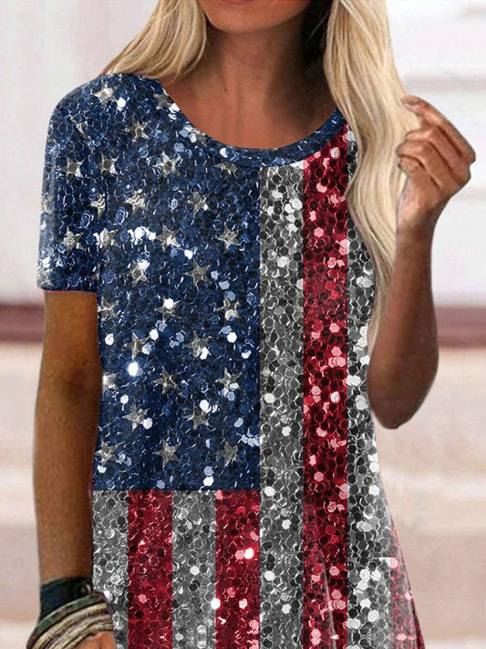 Casual Striped Print T-Shirt