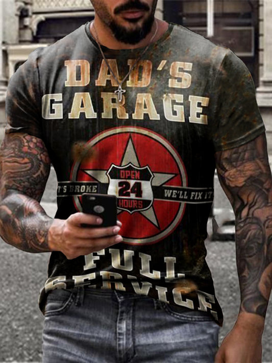 Mens Crew Neck Print Short Sleeve Tops T-shirts