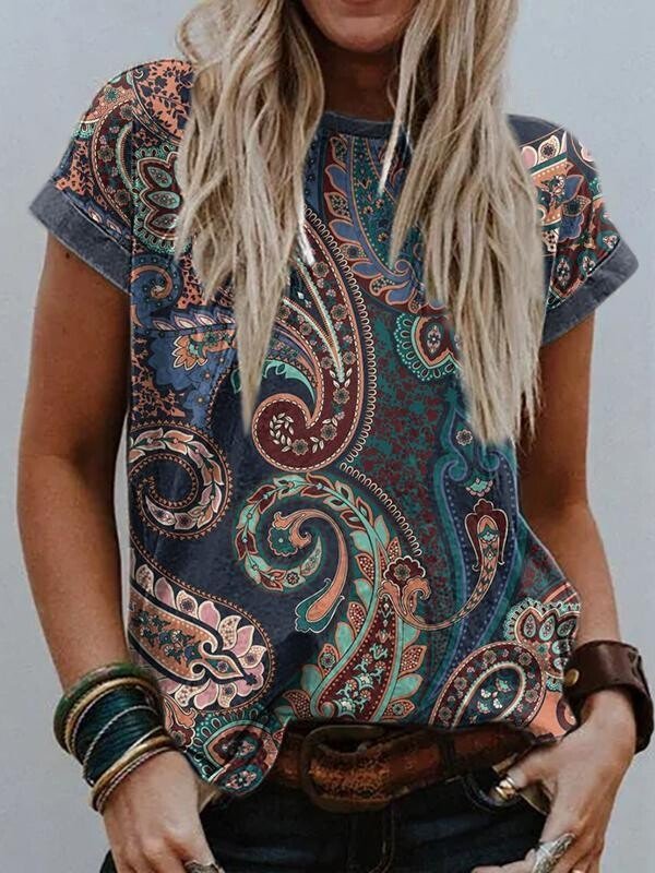 Ethnic Print T-Shirt