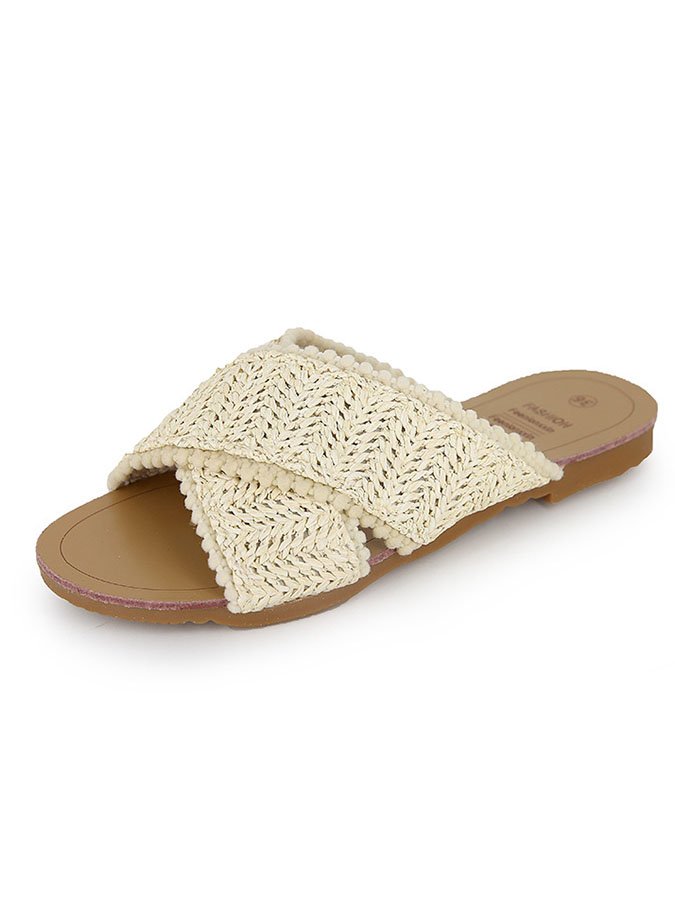 Cross Flat Beach Slippers