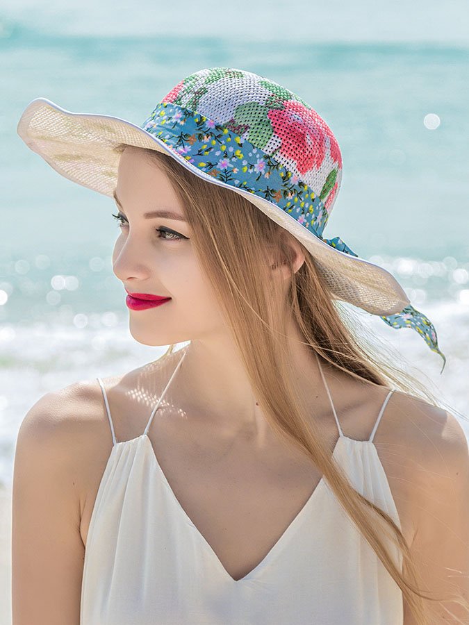 Wide Brim Bucket Hat Sunshade Beach Hat