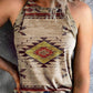 Vintage Print Sleeveless Tank Top