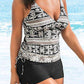 Casual Printed Tankini Swimwear Set