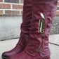 Casual Round Toe Side Zip Martin Boots
