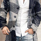 New Men's Woolen Stand Collar Mid-length Casual Coat with Pockets