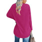 Loose long sleeve fashion V-neck knit top