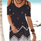 Print Short Sleeves Dress
