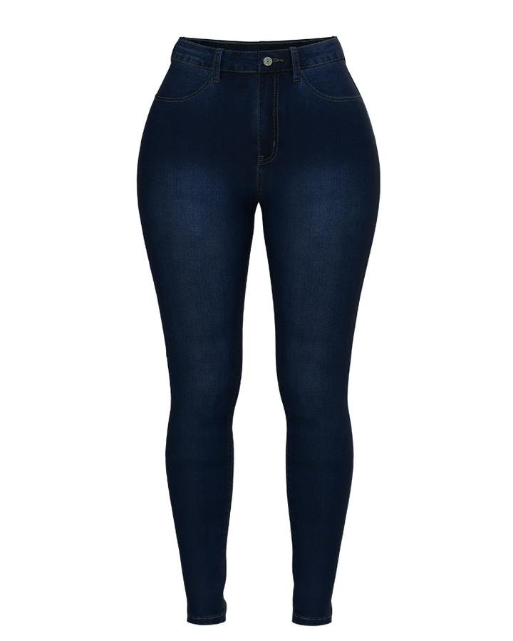 Elastic High Waist Jeans