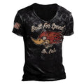 Vintage Men's Comfortable Breathable Print T-Shirt
