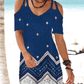 Print Short Sleeves Dress