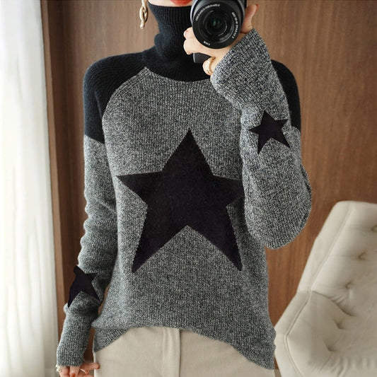 Comfy Grey High Neck Sweater