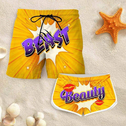 Couple Matching - Beauty And Beast - Shorts