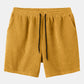 Corduroy Short Sleeved Revere Collar Shirt & Corduroy 5" Shorts