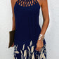 Women's Floral Sleeveless Hollow Mini Dress
