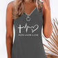 Women's Zipper Heart Sleeveless Mini Dress