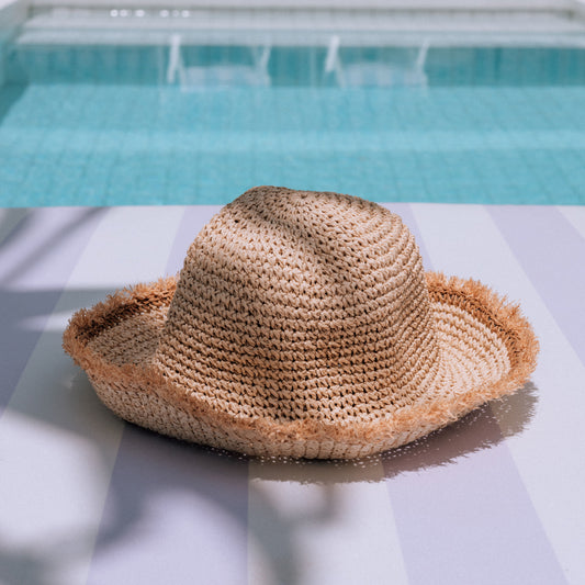 Barley Bucket Hat Beige - Cabana Straw