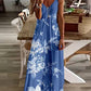 Women's Elegant Sleeveless Floral Print A Line Dress