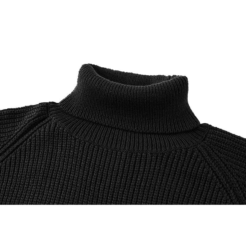 Men's Solid Color Long Sleeve Turtleneck Sweater 26644030X