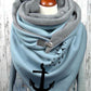 Damen Blau Anker Schals